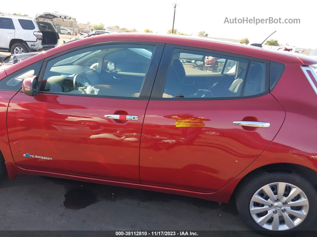 2015 Nissan Leaf S Red vin: 1N4AZ0CP8FC332204