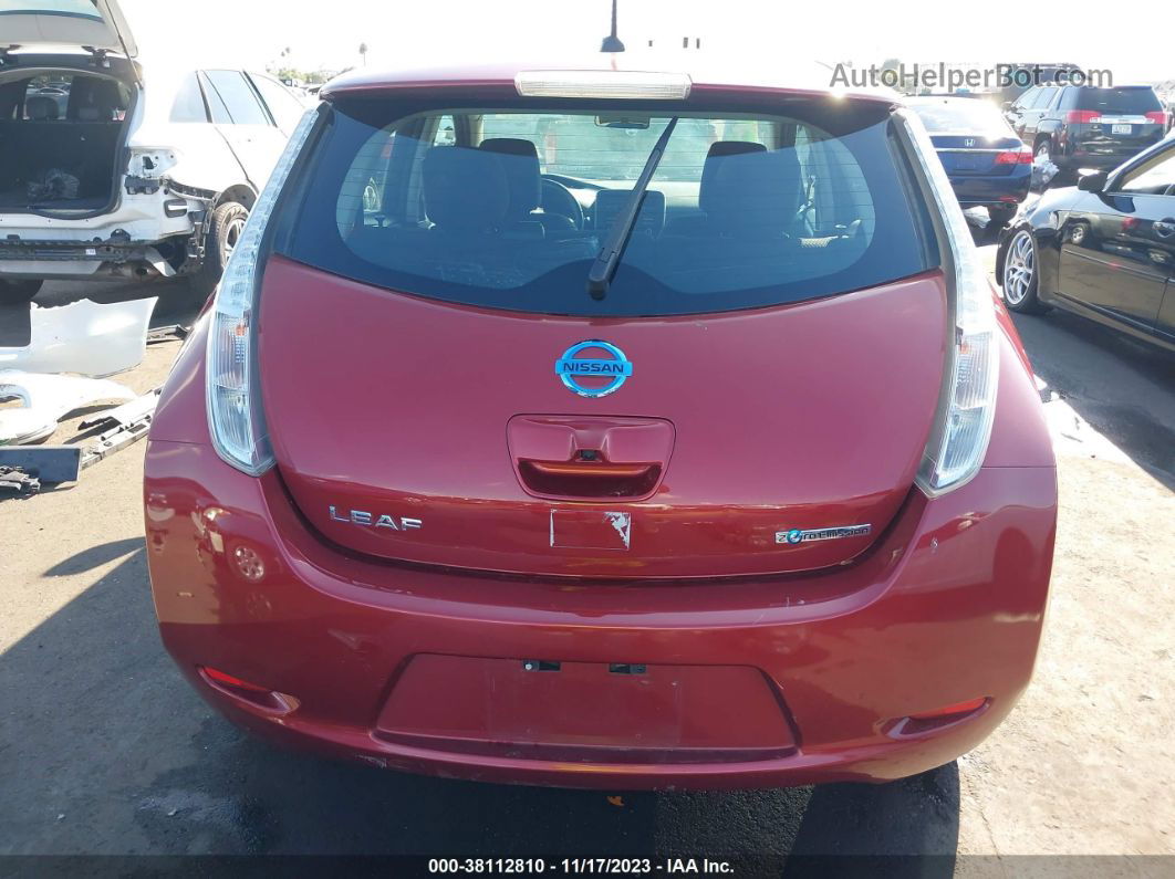 2015 Nissan Leaf S Red vin: 1N4AZ0CP8FC332204