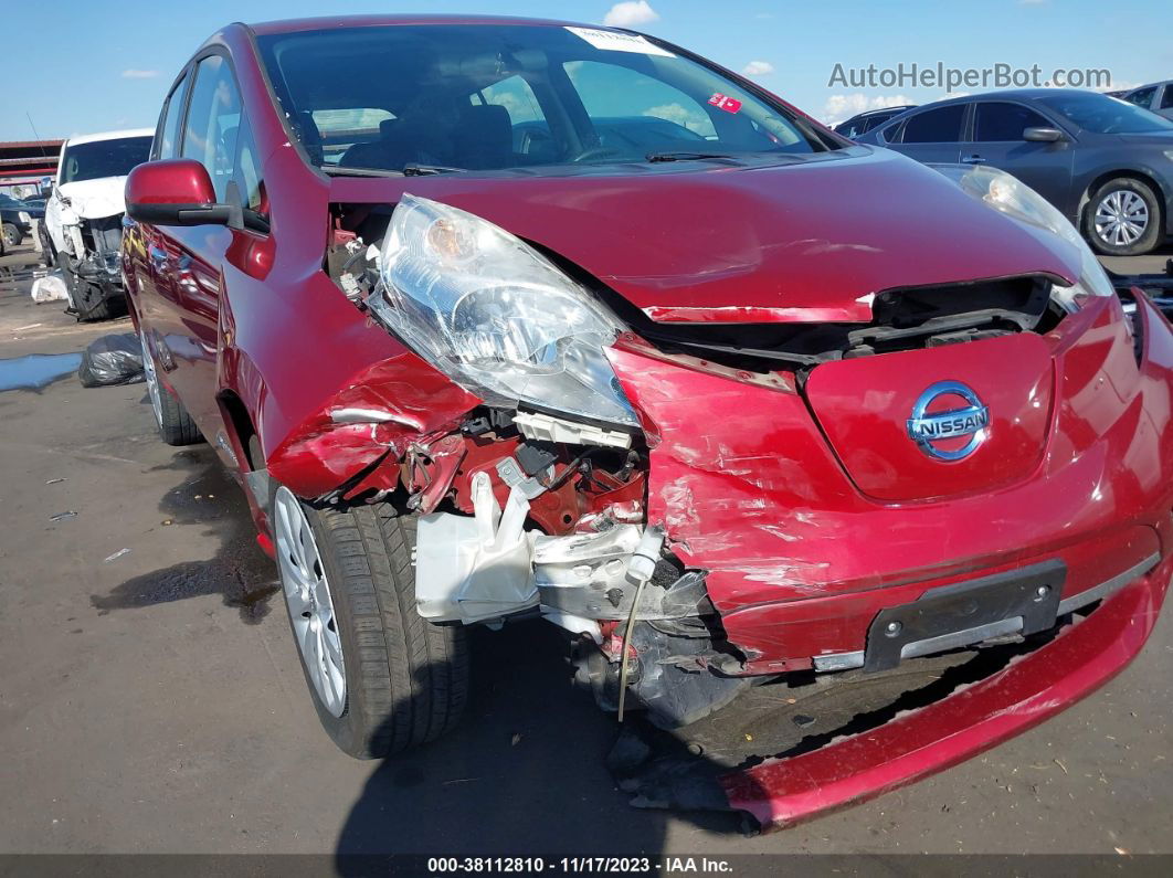 2015 Nissan Leaf S Red vin: 1N4AZ0CP8FC332204