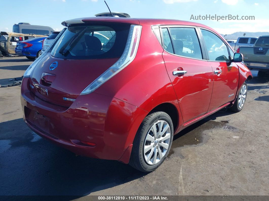 2015 Nissan Leaf S Red vin: 1N4AZ0CP8FC332204