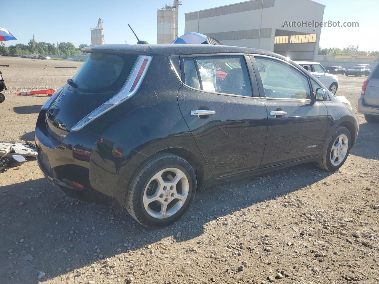 2015 Nissan Leaf S Black vin: 1N4AZ0CP9FC301544