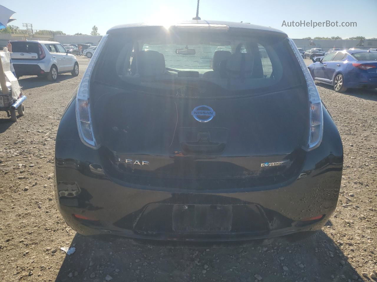 2015 Nissan Leaf S Black vin: 1N4AZ0CP9FC301544