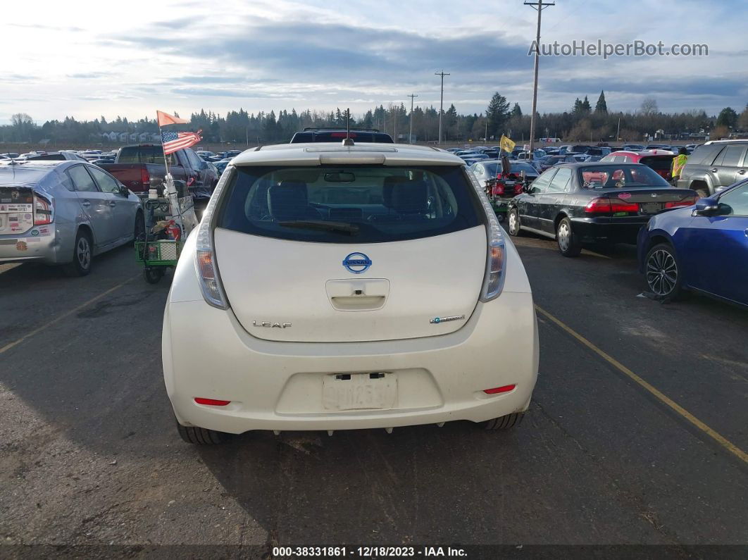 2015 Nissan Leaf Sl White vin: 1N4AZ0CP9FC301558