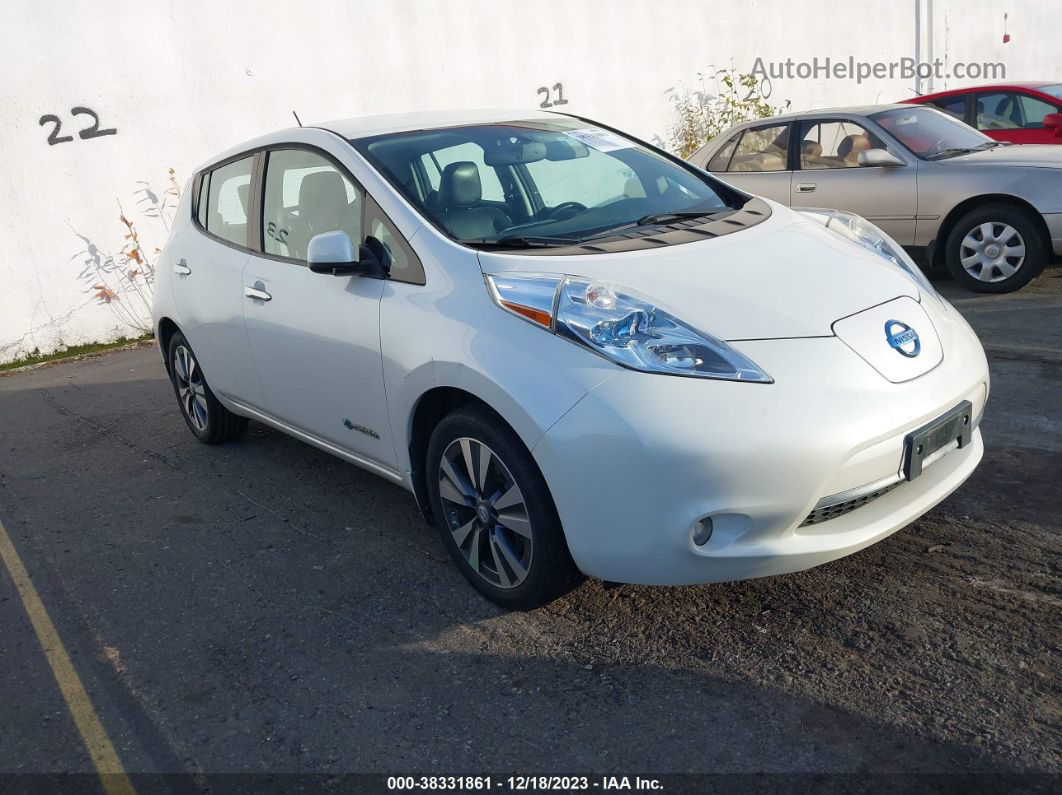 2015 Nissan Leaf Sl White vin: 1N4AZ0CP9FC301558