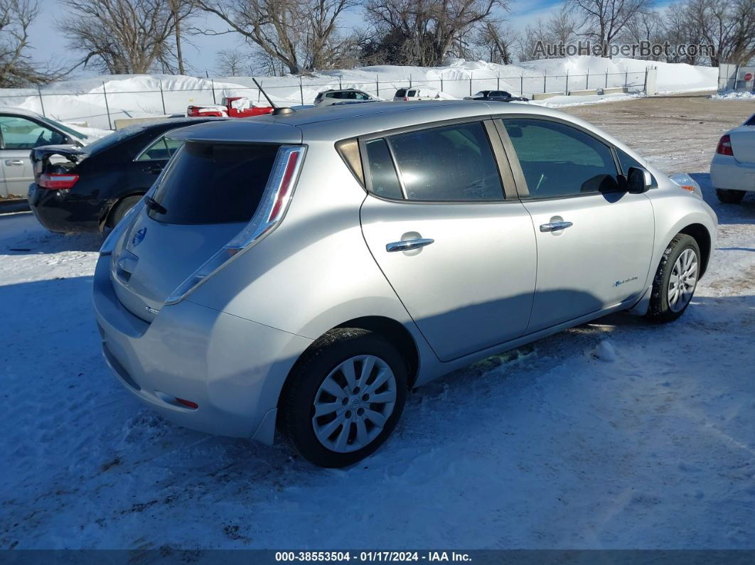 2015 Nissan Leaf S Silver vin: 1N4AZ0CP9FC308994