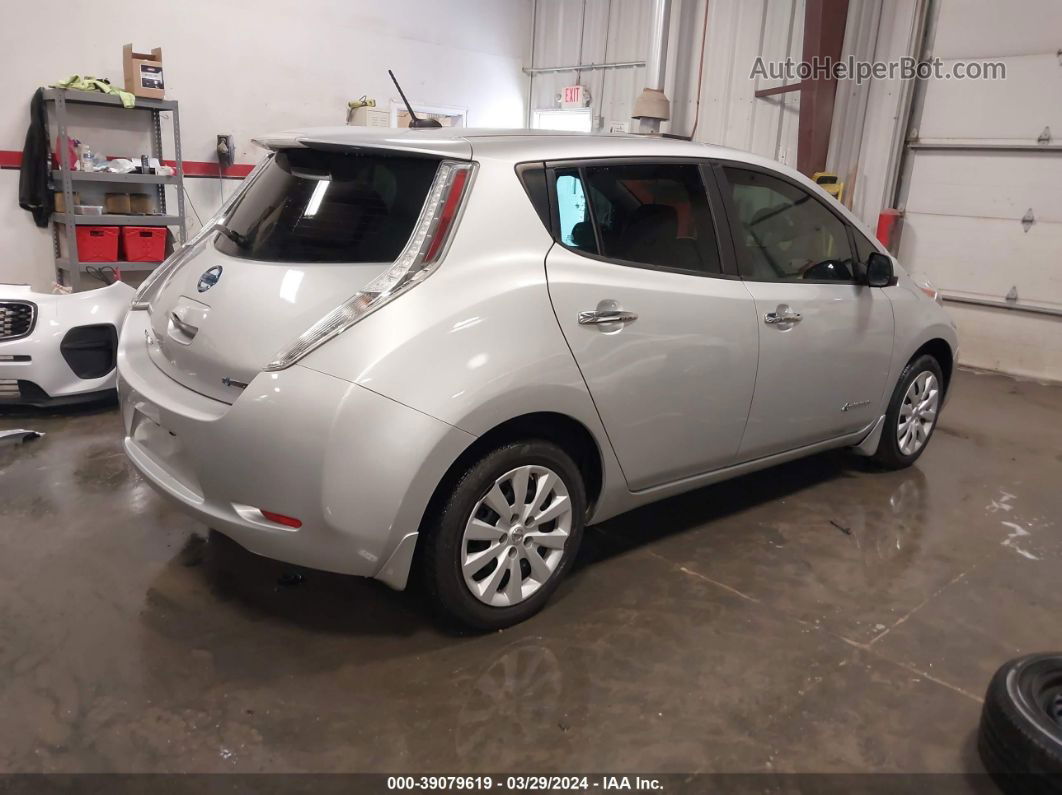 2015 Nissan Leaf S Серебряный vin: 1N4AZ0CP9FC308994