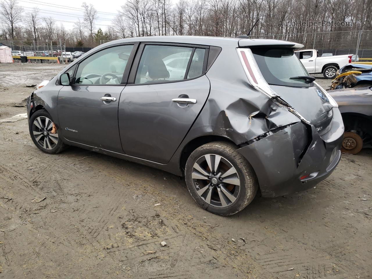 2015 Nissan Leaf S Gray vin: 1N4AZ0CP9FC314780