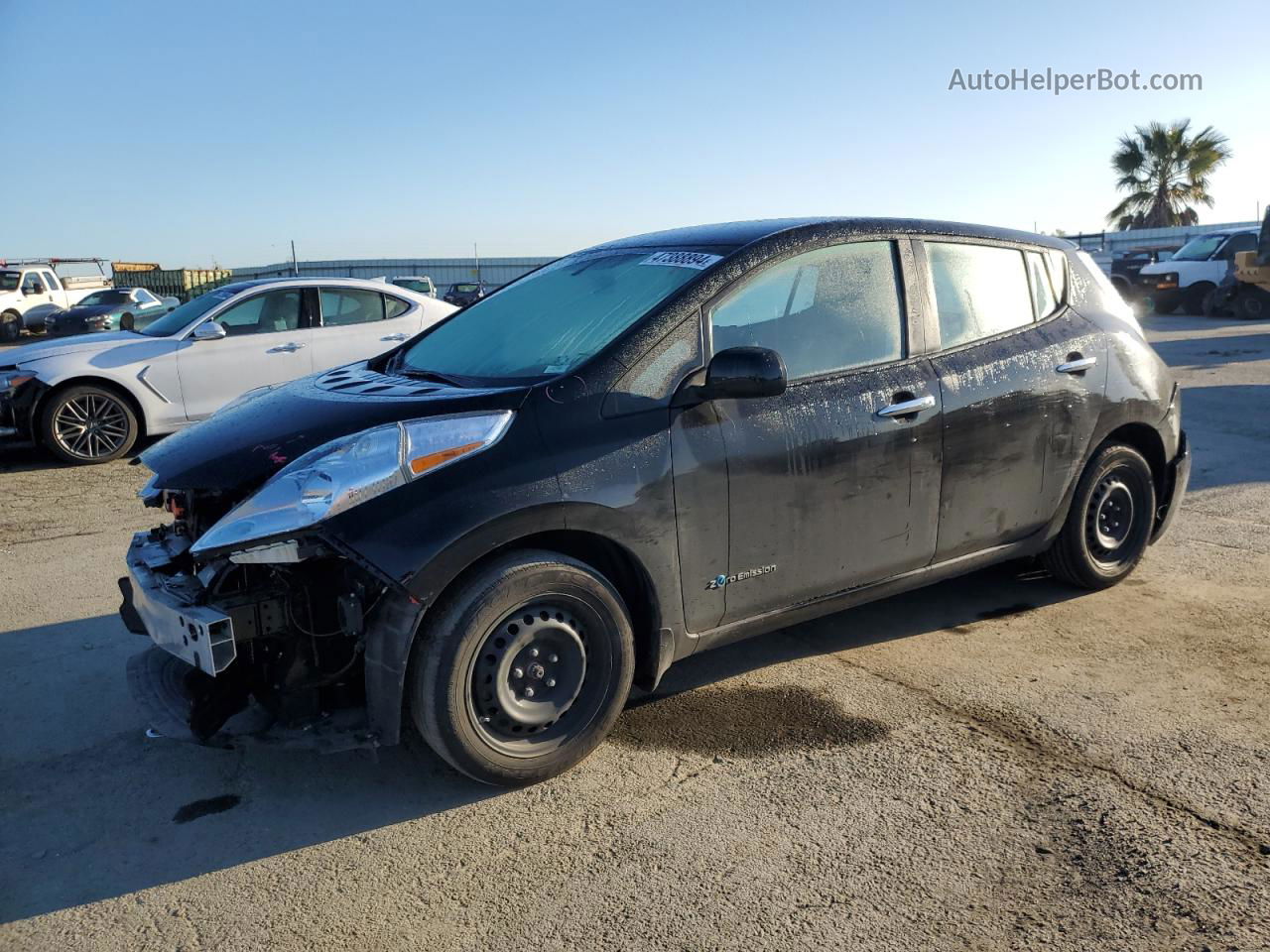 2015 Nissan Leaf S Black vin: 1N4AZ0CP9FC318280