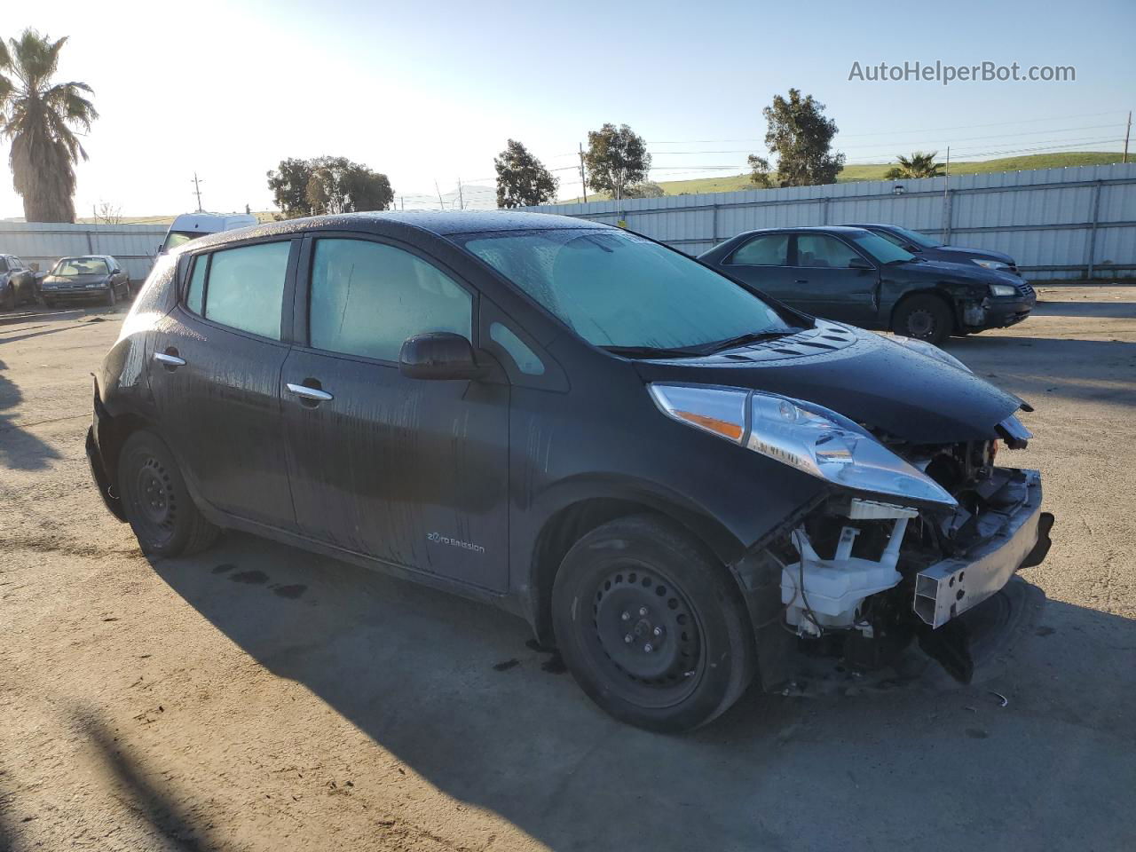 2015 Nissan Leaf S Black vin: 1N4AZ0CP9FC318280