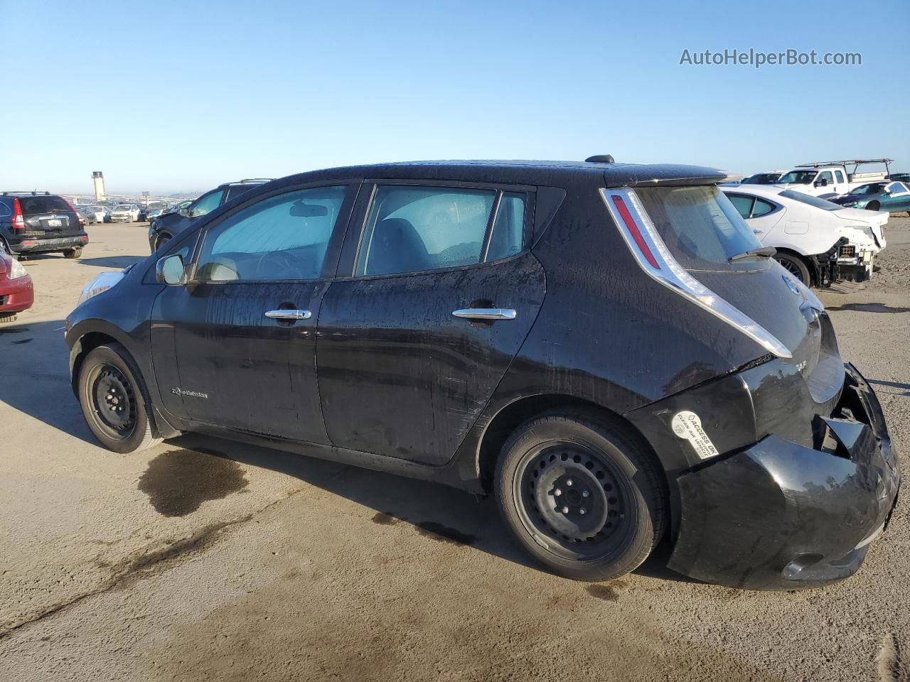 2015 Nissan Leaf S Black vin: 1N4AZ0CP9FC318280