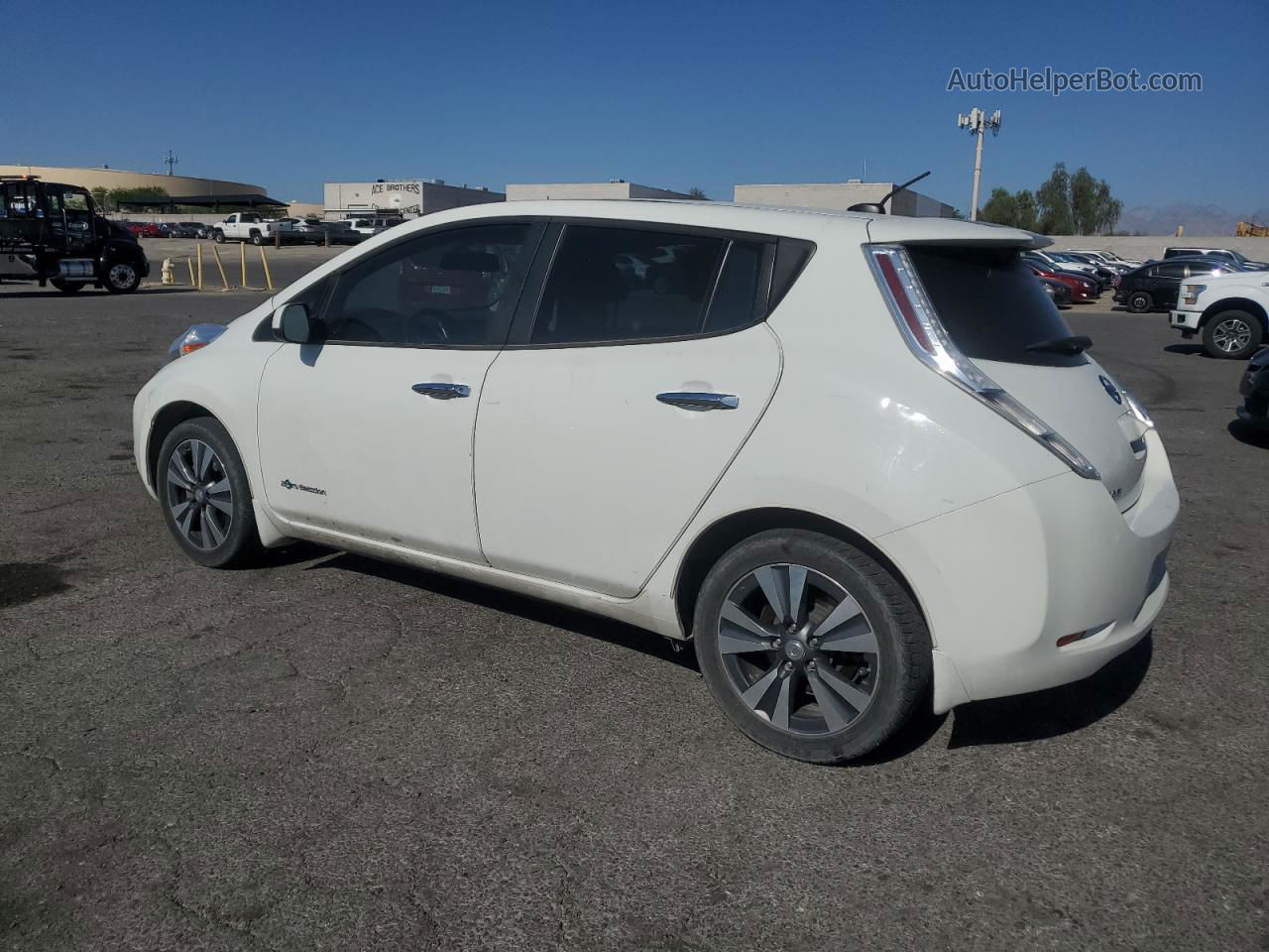 2015 Nissan Leaf S White vin: 1N4AZ0CP9FC319946