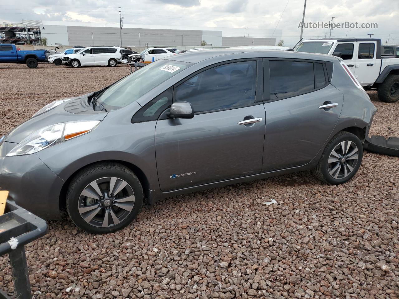 2015 Nissan Leaf S Silver vin: 1N4AZ0CP9FC319963