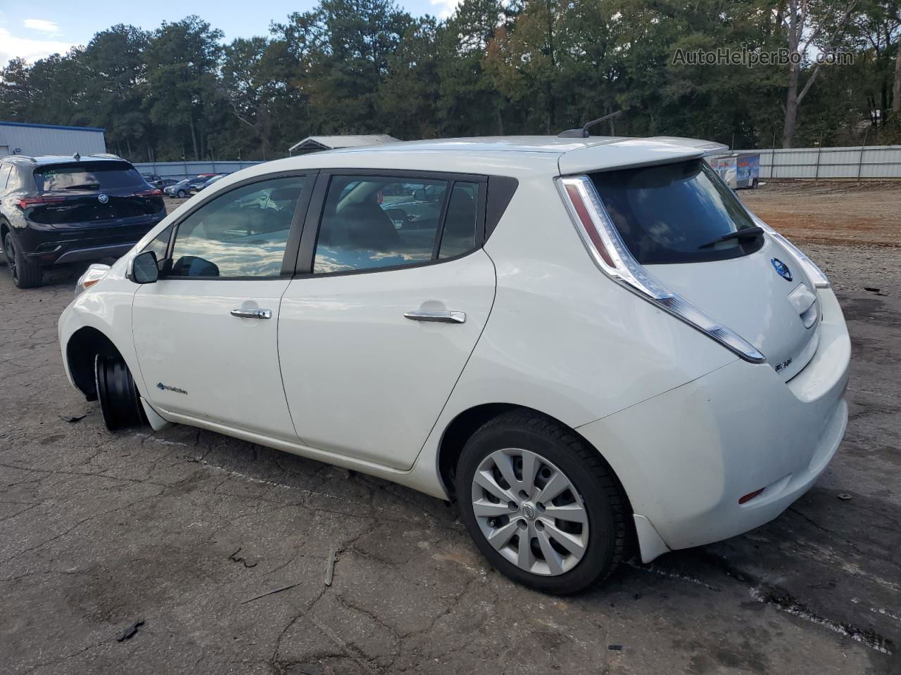 2015 Nissan Leaf S White vin: 1N4AZ0CP9FC326217