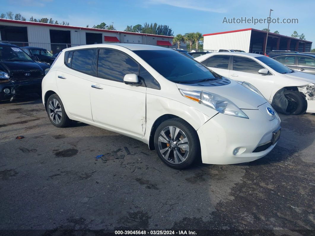 2015 Nissan Leaf Sv Белый vin: 1N4AZ0CP9FC330610