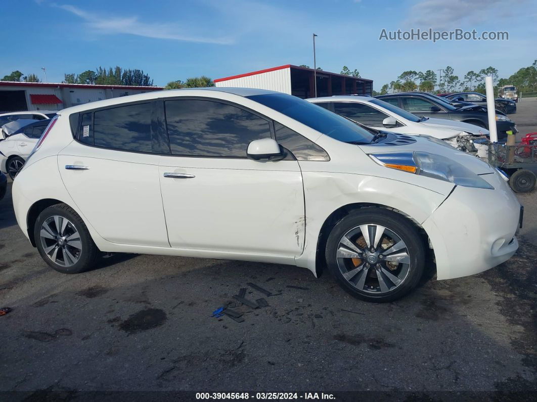 2015 Nissan Leaf Sv Белый vin: 1N4AZ0CP9FC330610