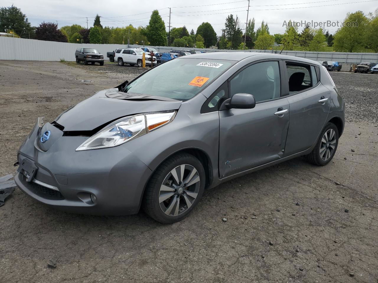 2015 Nissan Leaf S Silver vin: 1N4AZ0CP9FC330879