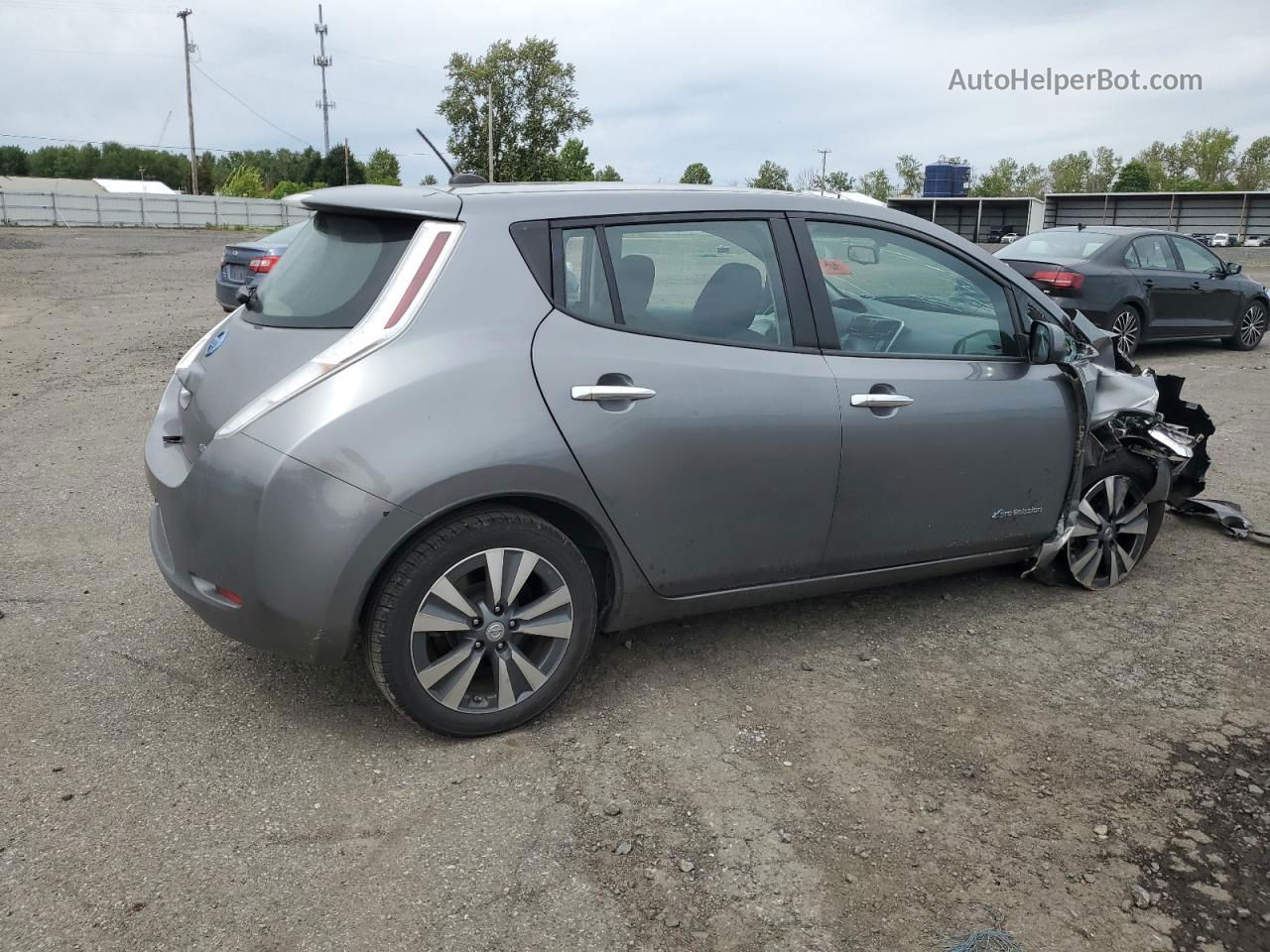 2015 Nissan Leaf S Silver vin: 1N4AZ0CP9FC330879