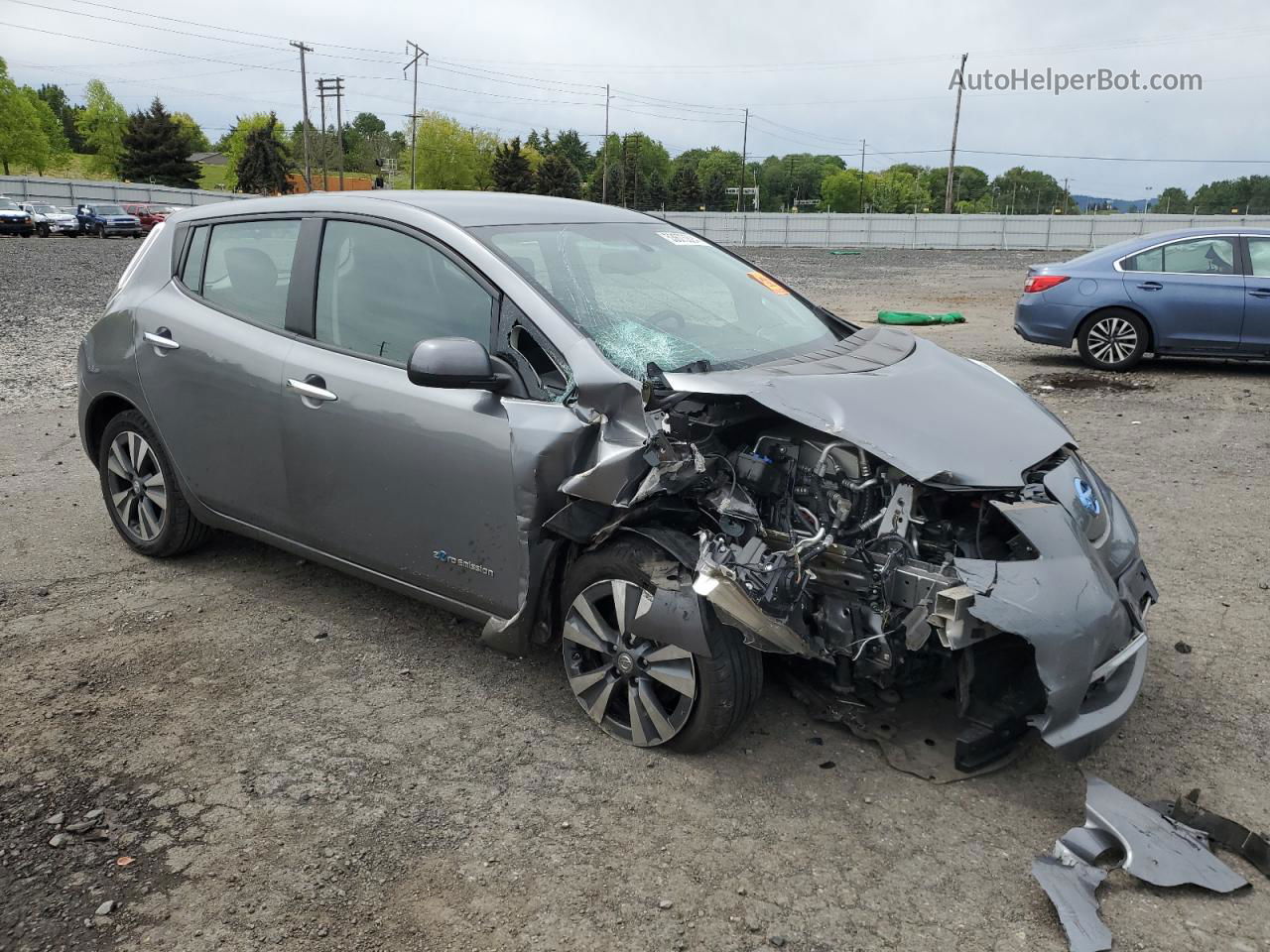 2015 Nissan Leaf S Silver vin: 1N4AZ0CP9FC330879