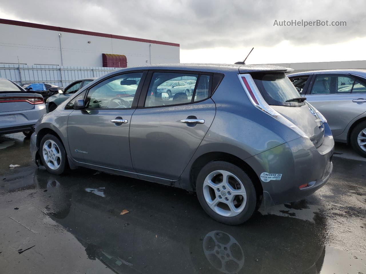 2015 Nissan Leaf S Серый vin: 1N4AZ0CPXFC301214