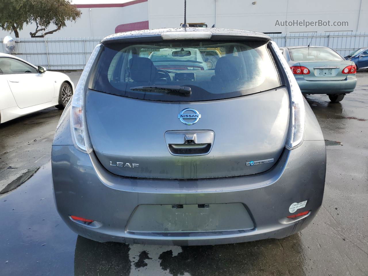 2015 Nissan Leaf S Серый vin: 1N4AZ0CPXFC301214