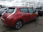 2015 Nissan Leaf S Red vin: 1N4AZ0CPXFC301245