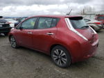 2015 Nissan Leaf S Красный vin: 1N4AZ0CPXFC301245