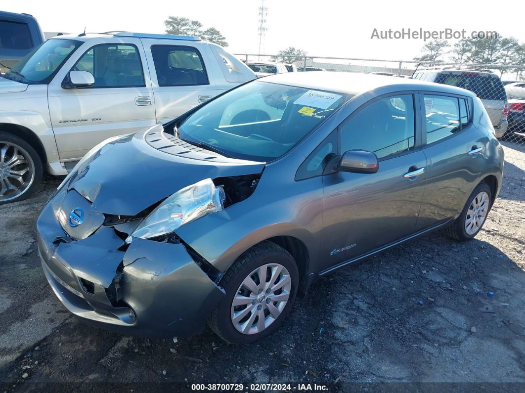 2015 Nissan Leaf S Gray vin: 1N4AZ0CPXFC304131