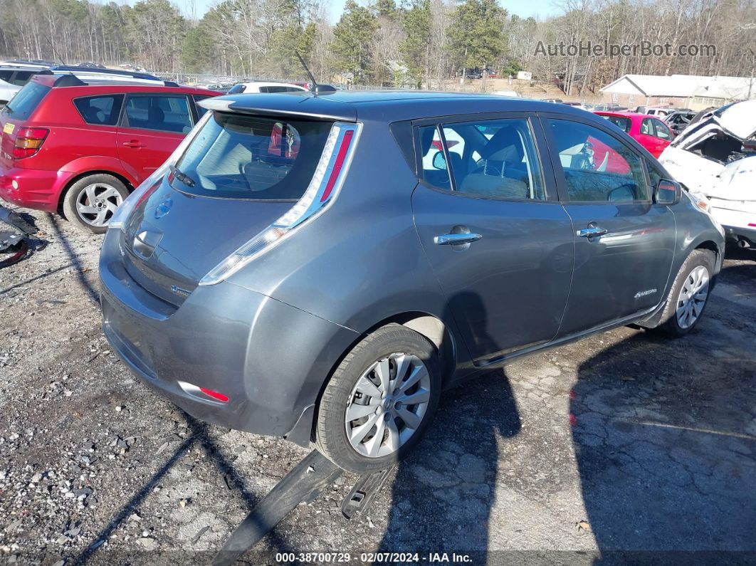 2015 Nissan Leaf S Gray vin: 1N4AZ0CPXFC304131