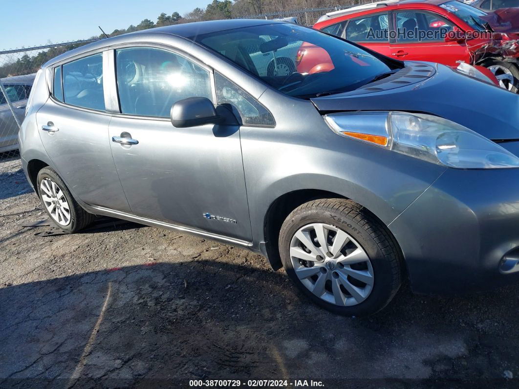 2015 Nissan Leaf S Gray vin: 1N4AZ0CPXFC304131