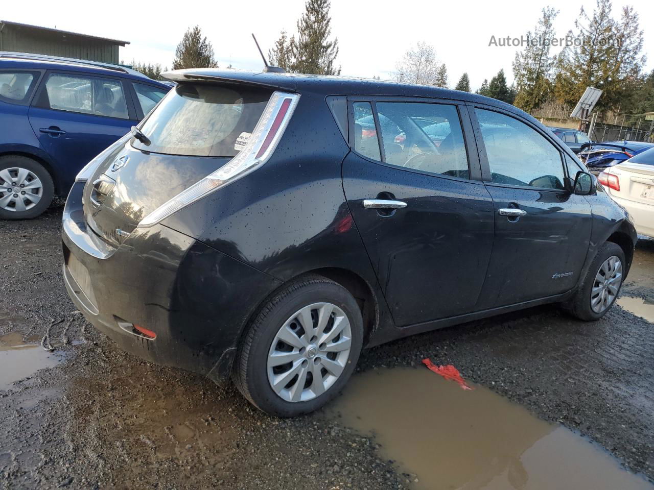 2015 Nissan Leaf S Black vin: 1N4AZ0CPXFC312732