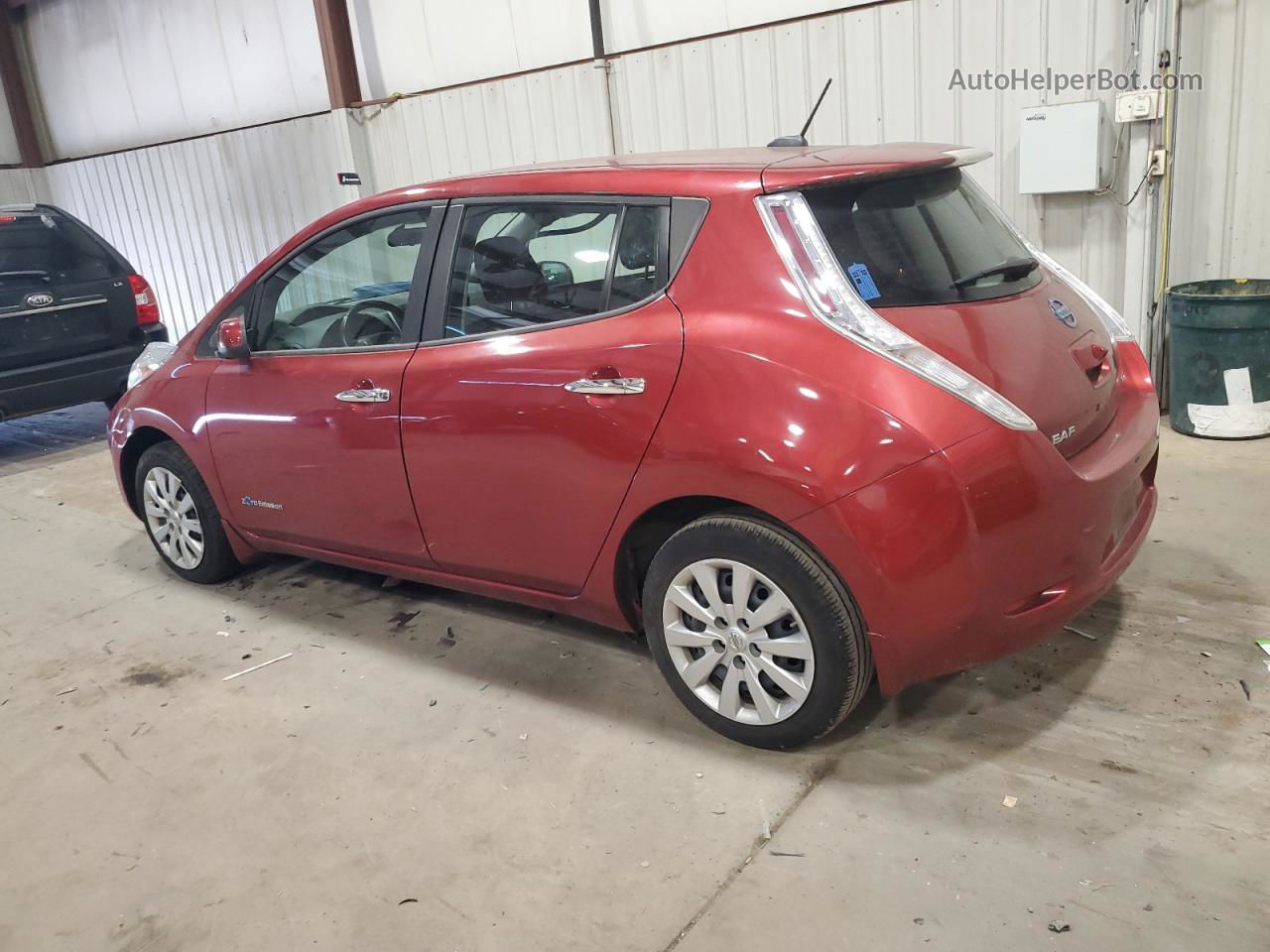 2015 Nissan Leaf S Red vin: 1N4AZ0CPXFC313525