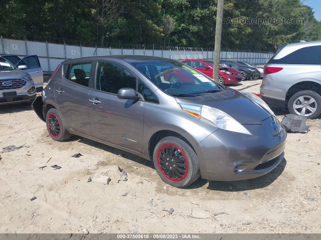 2015 Nissan Leaf S Gray vin: 1N4AZ0CPXFC319891