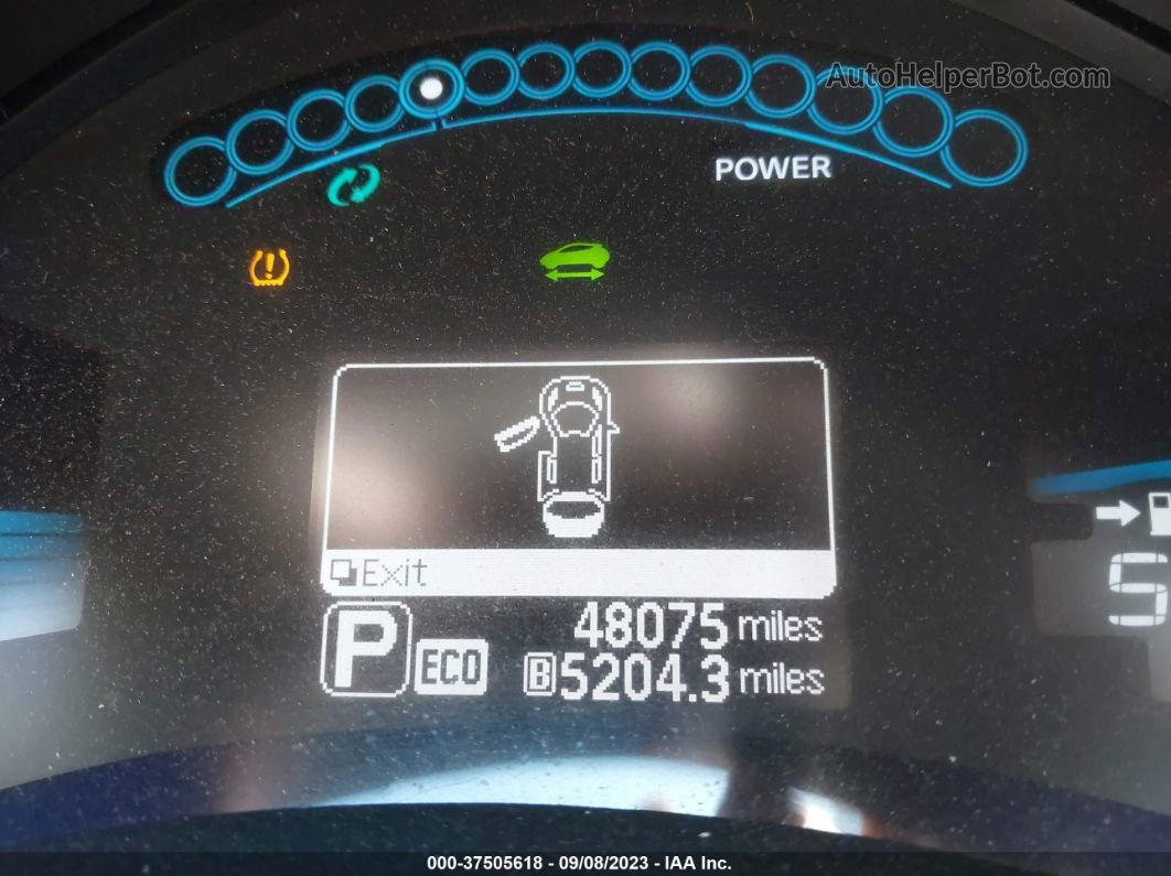 2015 Nissan Leaf S Gray vin: 1N4AZ0CPXFC319891