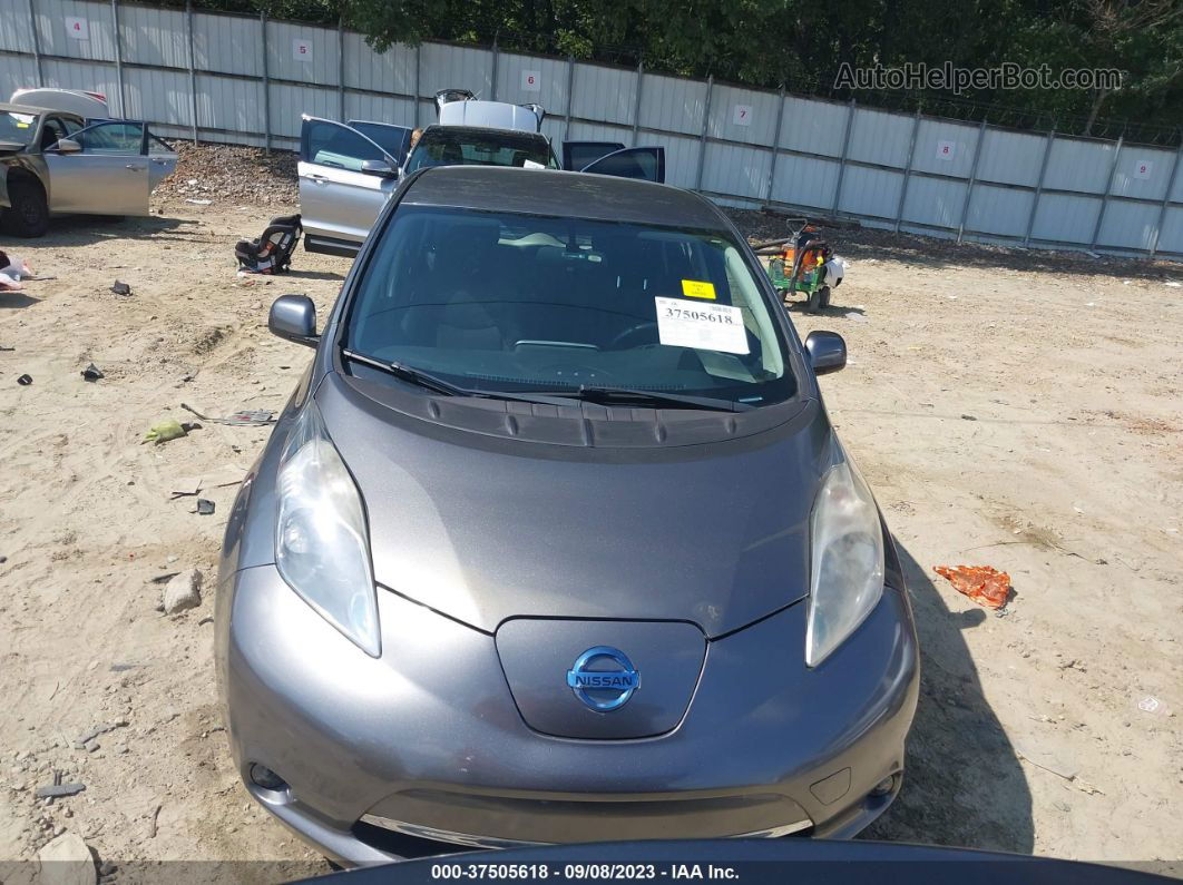 2015 Nissan Leaf S Gray vin: 1N4AZ0CPXFC319891