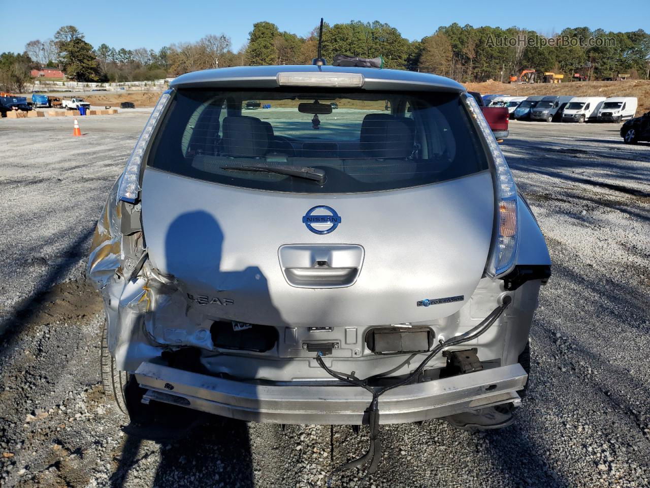 2015 Nissan Leaf S Silver vin: 1N4AZ0CPXFC320443