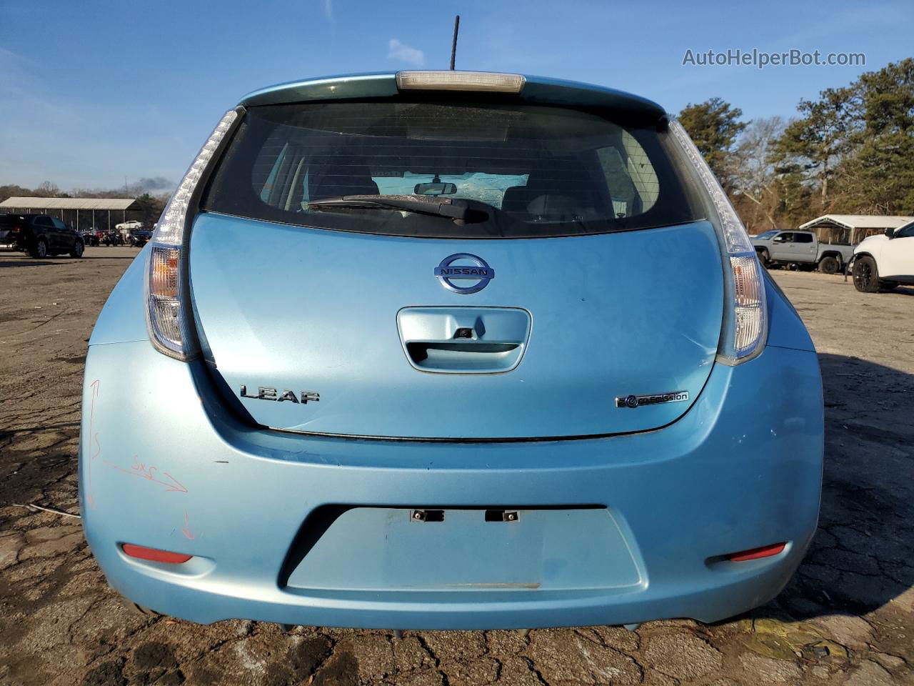 2015 Nissan Leaf S Turquoise vin: 1N4AZ0CPXFC320507