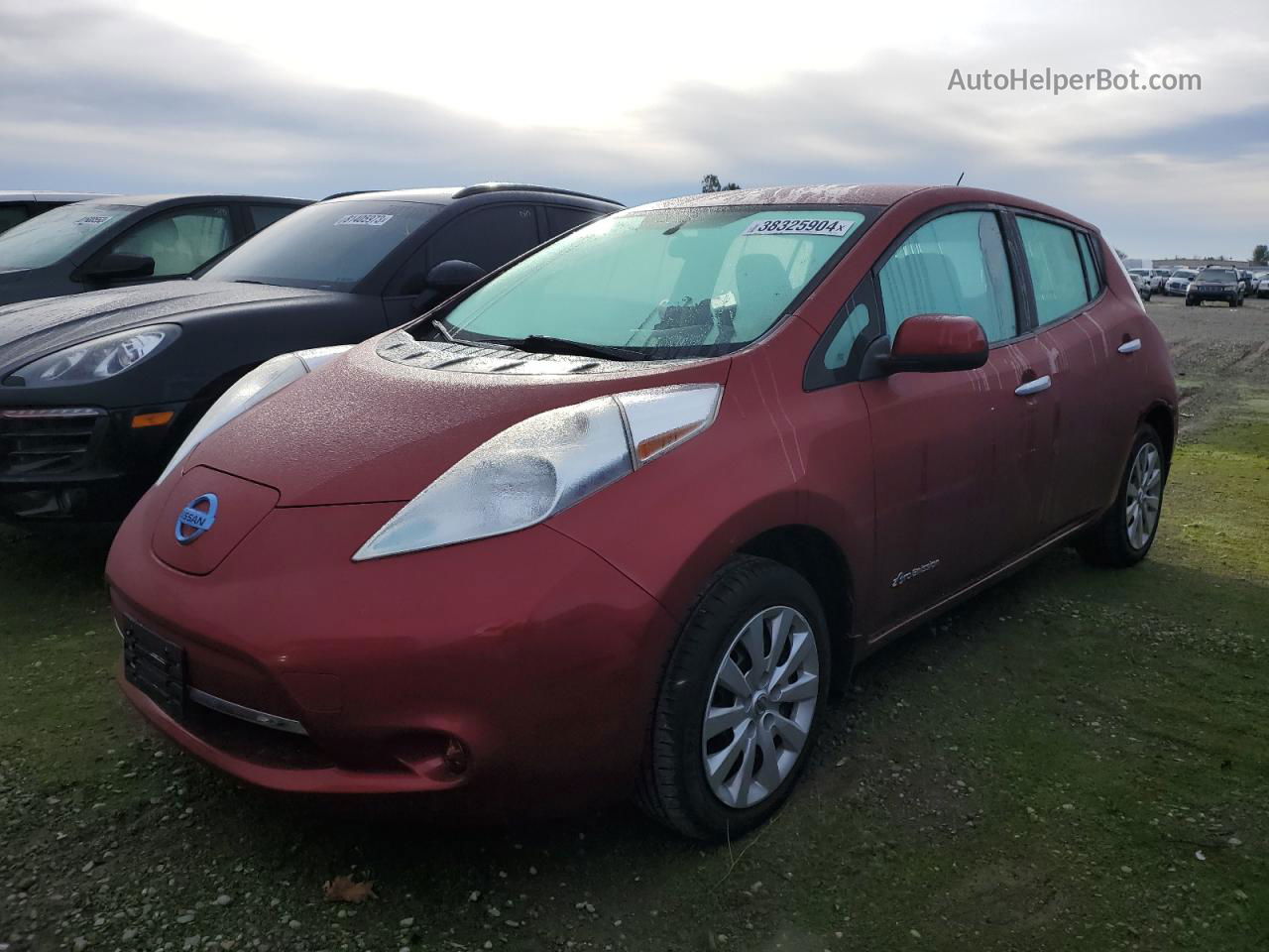 2015 Nissan Leaf S Красный vin: 1N4AZ0CPXFC323942