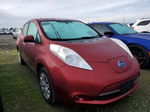 2015 Nissan Leaf S Красный vin: 1N4AZ0CPXFC323942