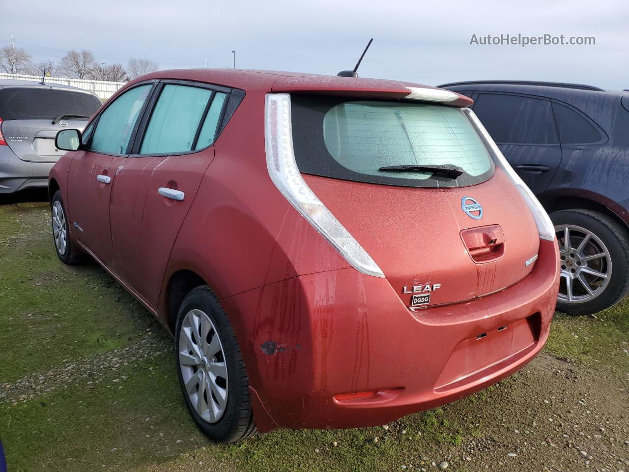 2015 Nissan Leaf S Красный vin: 1N4AZ0CPXFC323942