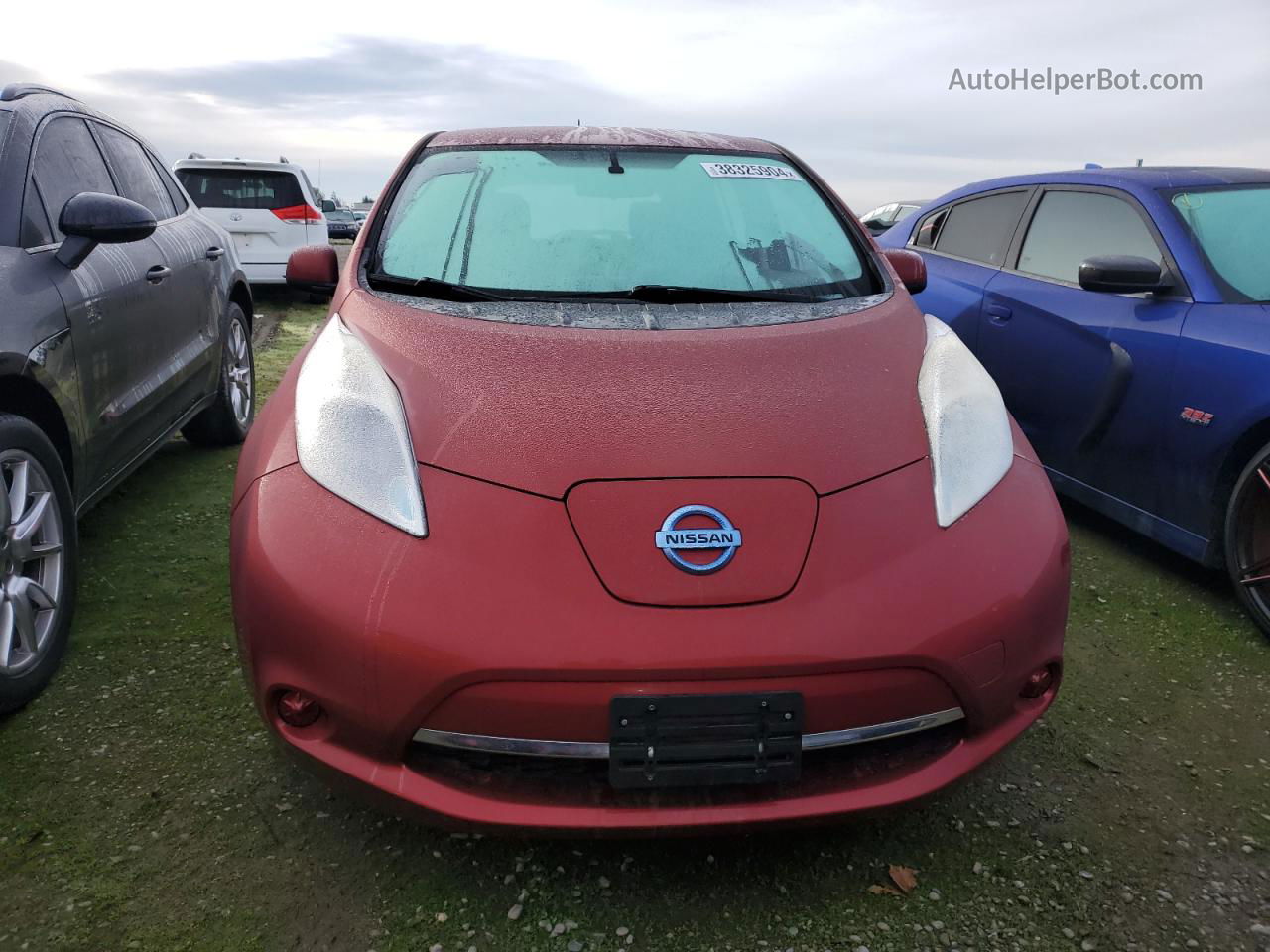 2015 Nissan Leaf S Красный vin: 1N4AZ0CPXFC323942