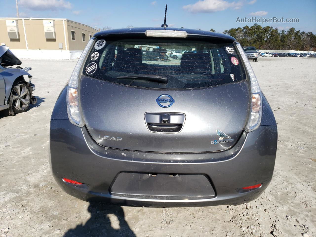 2015 Nissan Leaf S Gray vin: 1N4AZ0CPXFC325156