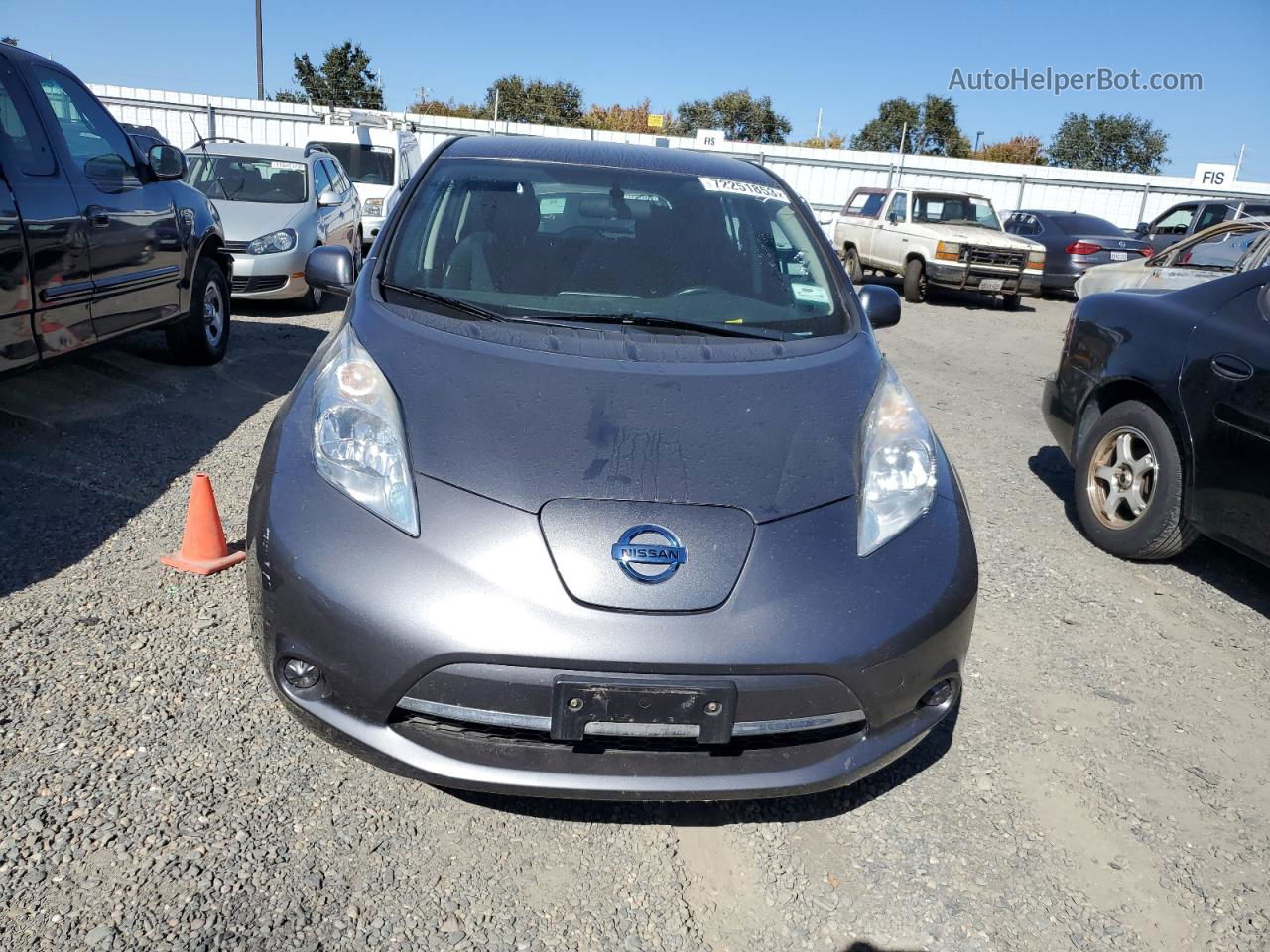 2015 Nissan Leaf S Gray vin: 1N4AZ0CPXFC328798