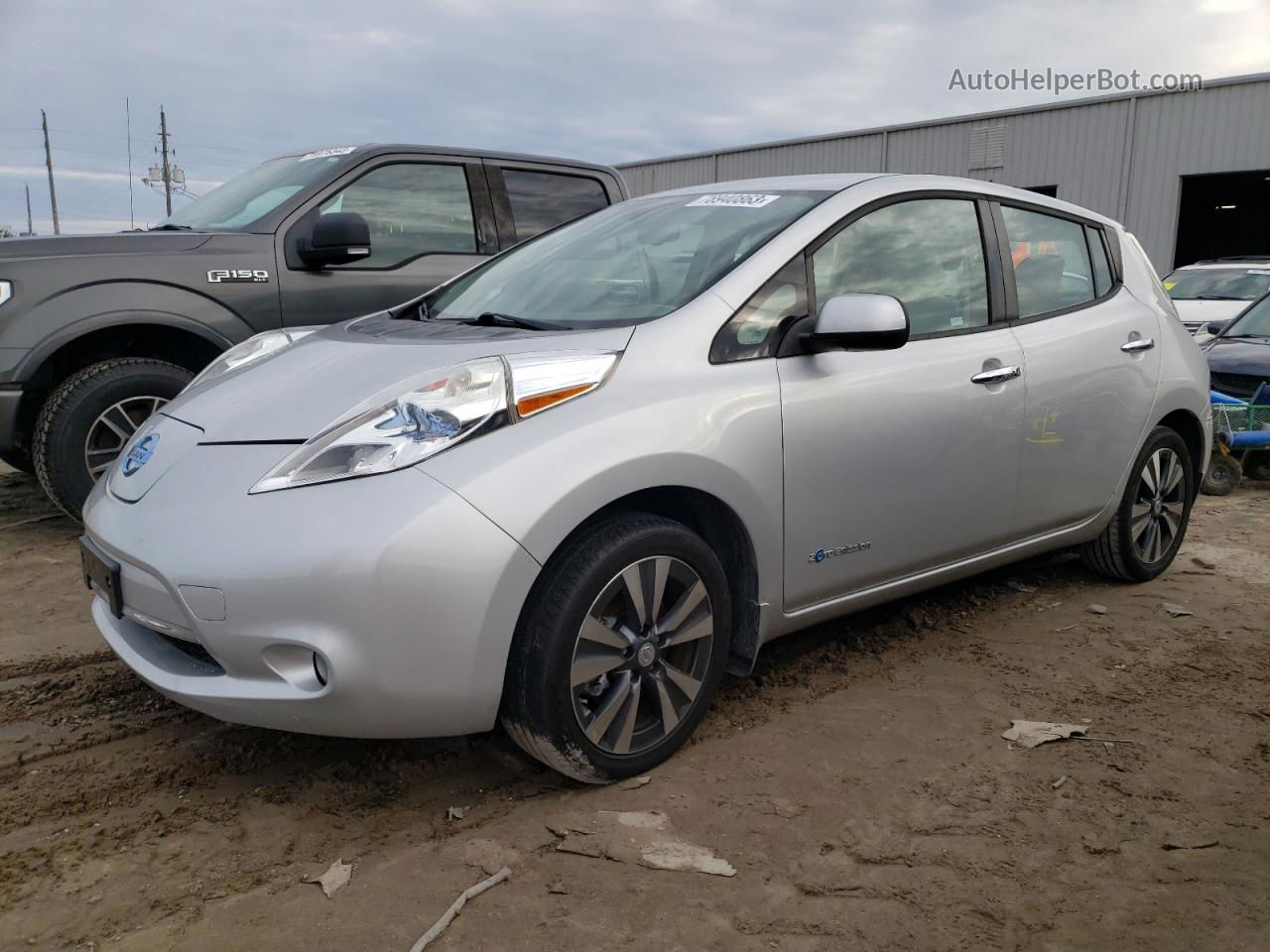 2015 Nissan Leaf S Silver vin: 1N4AZ0CPXFC330714