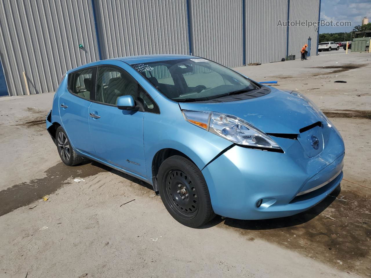 2015 Nissan Leaf S Blue vin: 1N4AZ0CPXFC333449