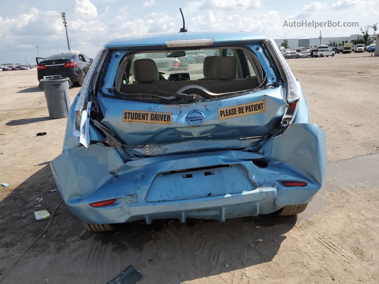 2015 Nissan Leaf S Blue vin: 1N4AZ0CPXFC333449