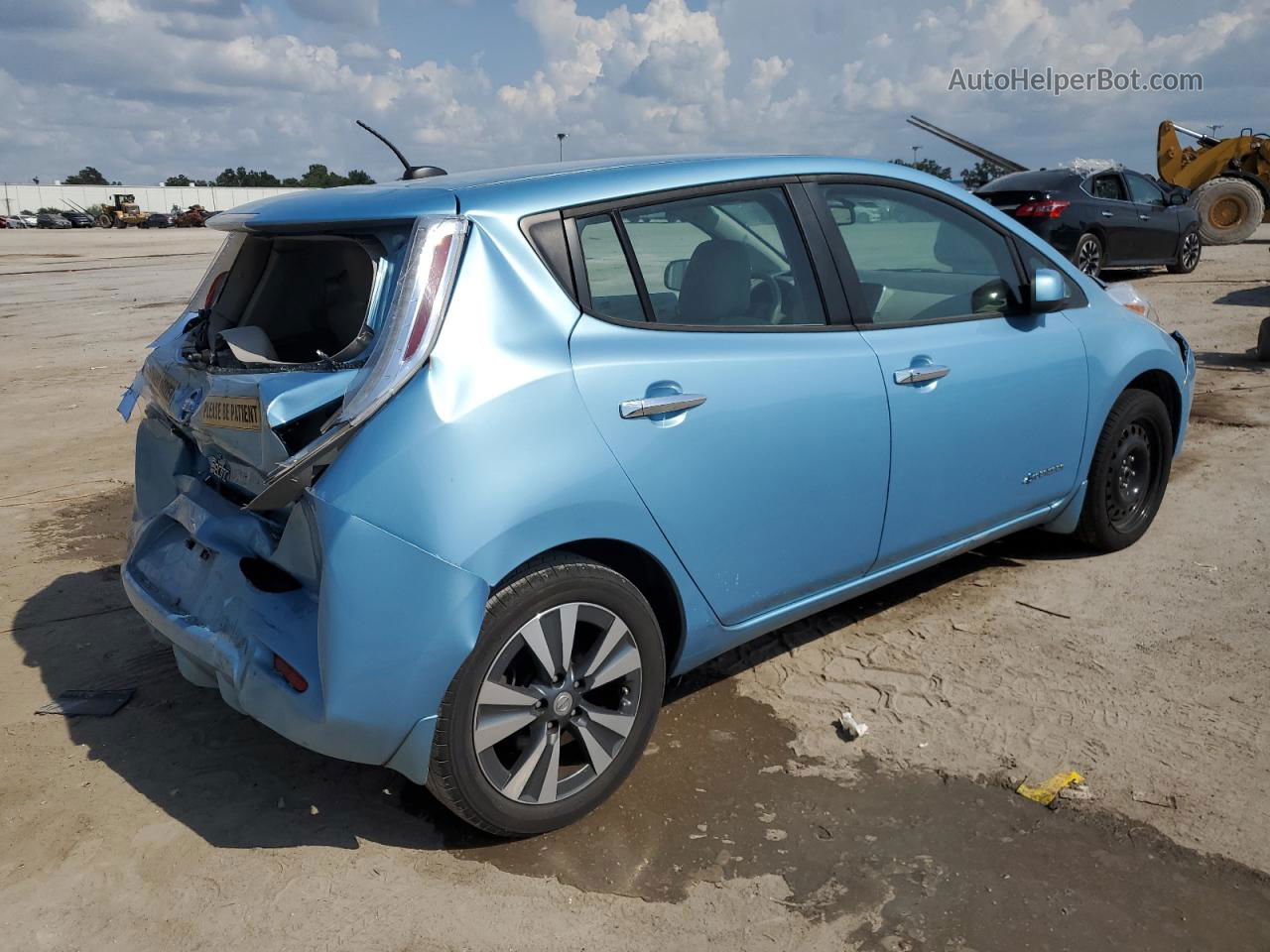 2015 Nissan Leaf S Blue vin: 1N4AZ0CPXFC333449