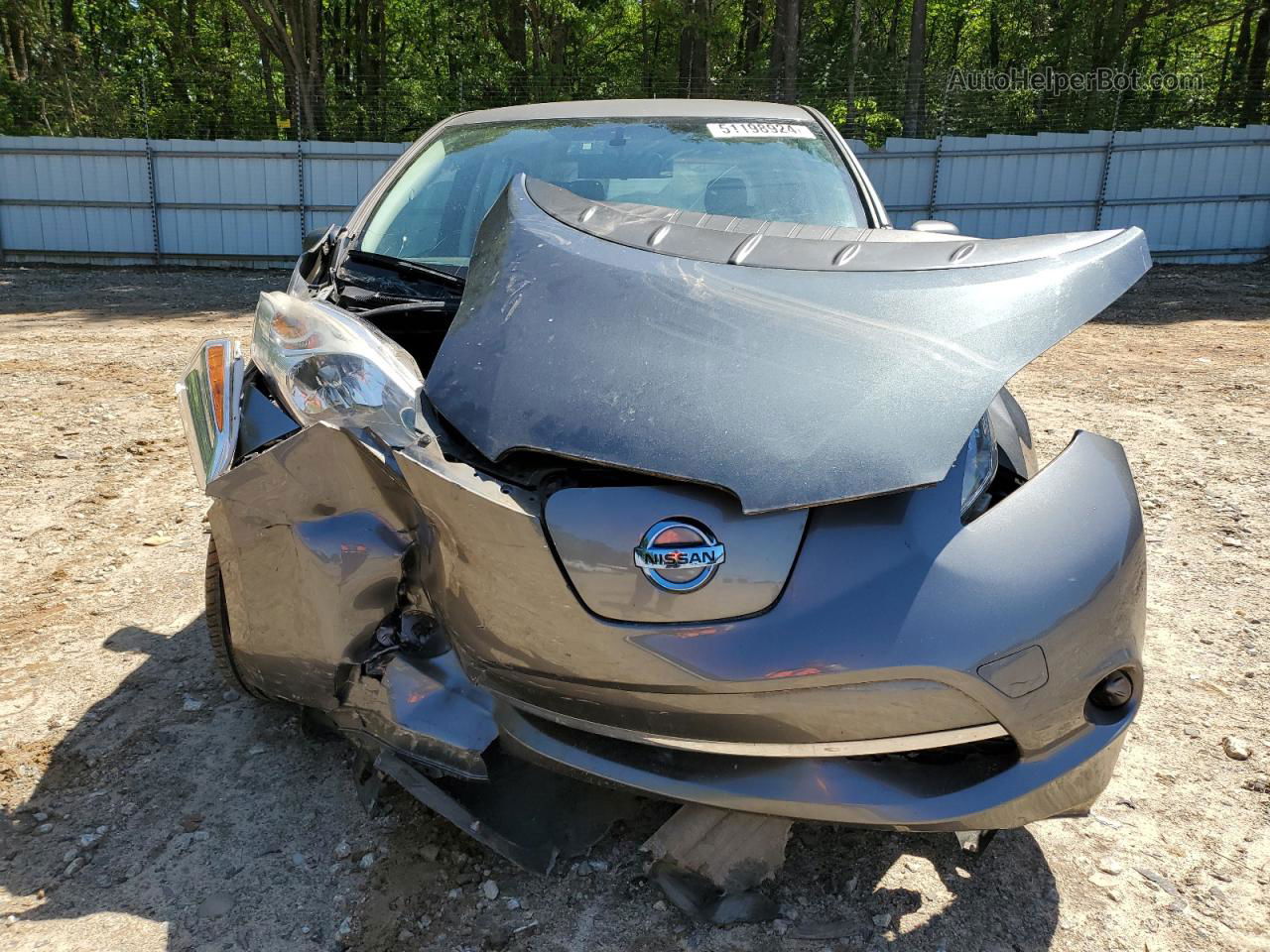 2015 Nissan Leaf S Gray vin: 1N4AZ0CPXFC333533