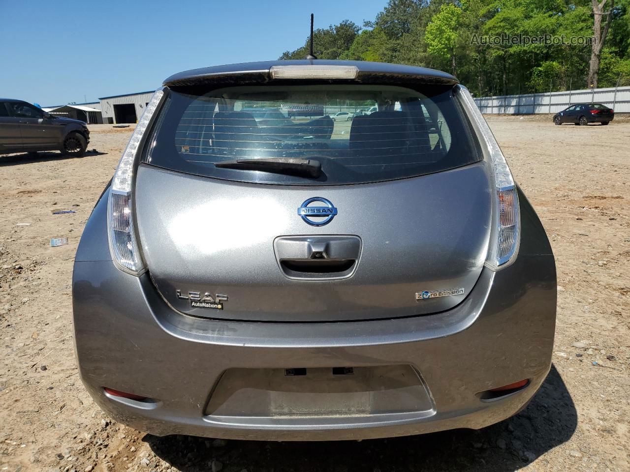 2015 Nissan Leaf S Gray vin: 1N4AZ0CPXFC333533