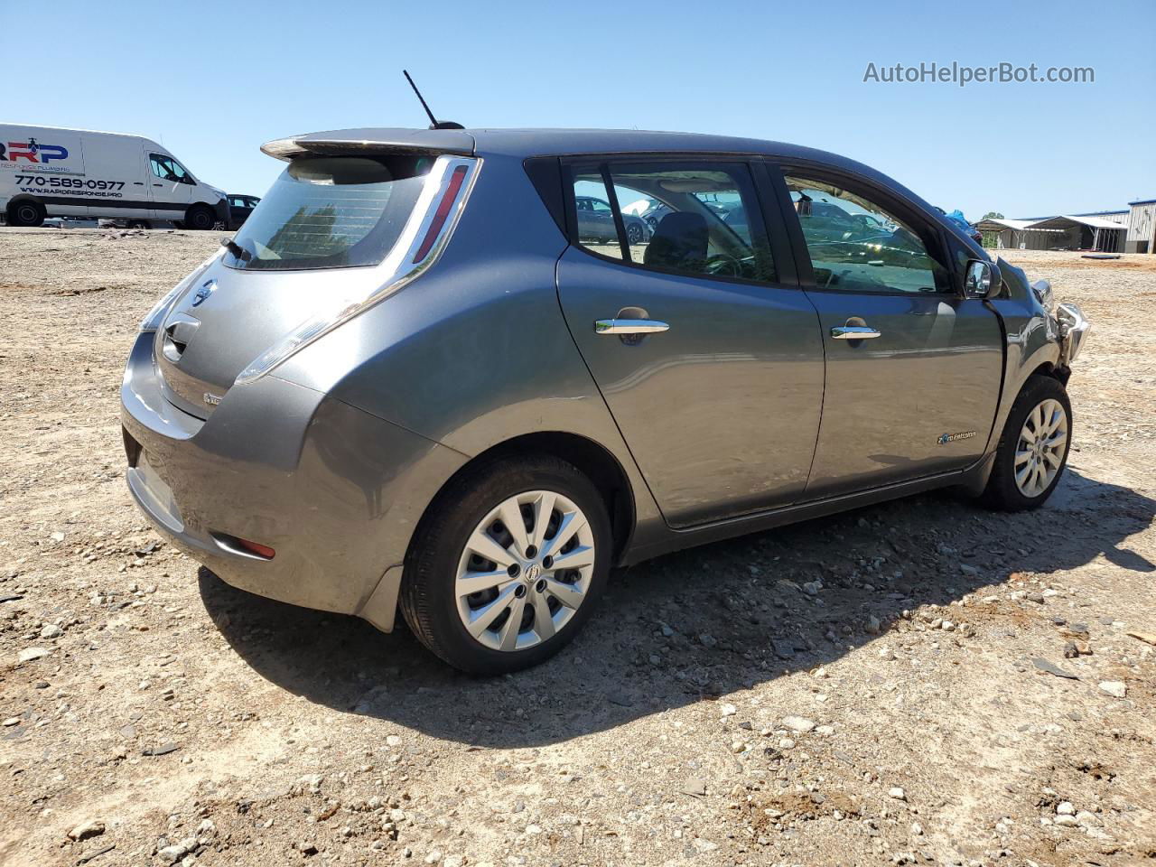 2015 Nissan Leaf S Gray vin: 1N4AZ0CPXFC333533