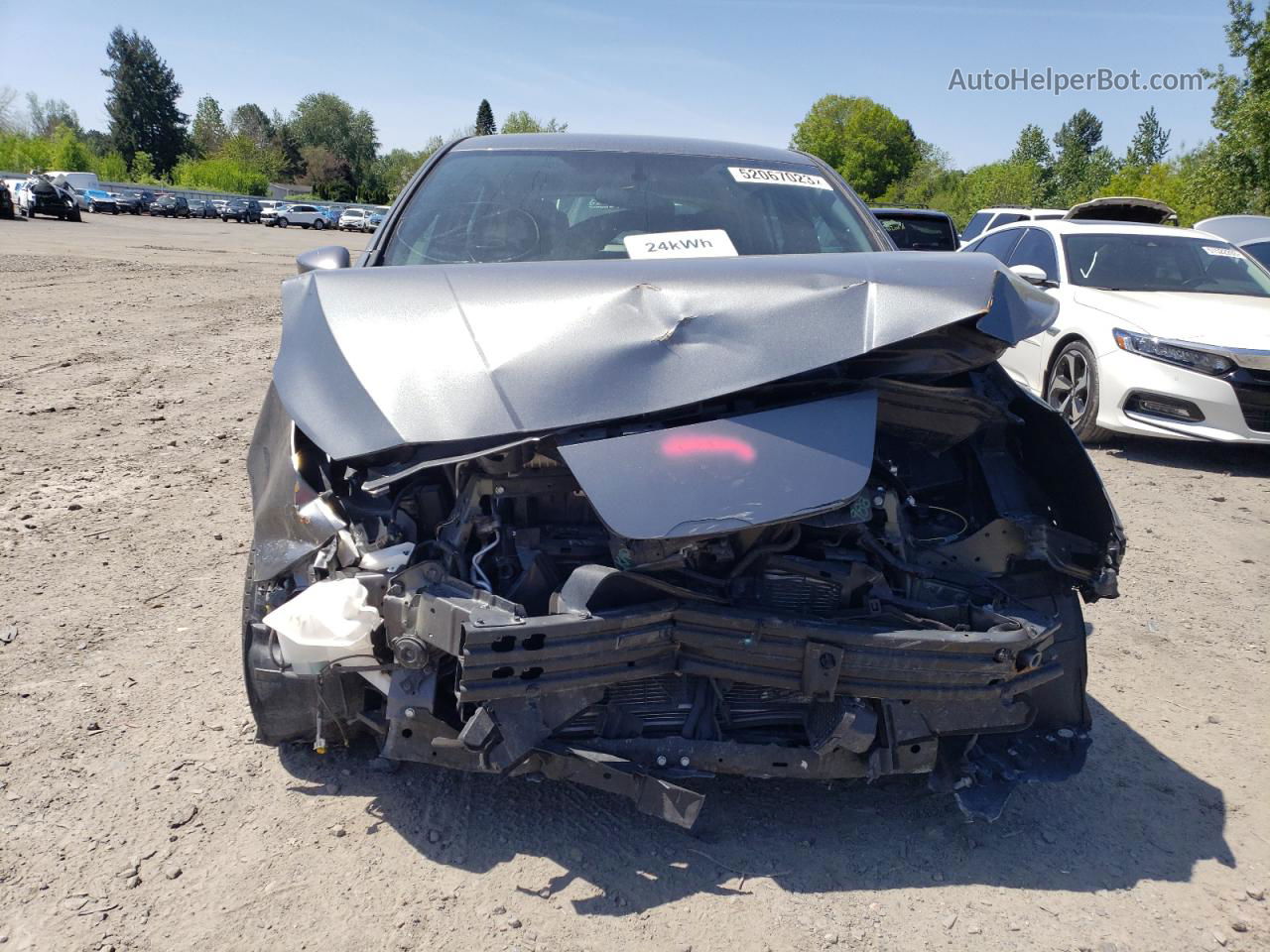 2019 Nissan Leaf S Серый vin: 1N4AZ1CP0KC302789